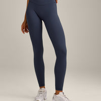 UnifiedMove High Waisted Leggings with Reflective Logo | True Blue