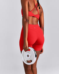 UnifiedMove™ High Waist Shorts 6" New Branding | Muscle Mommy Red