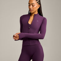 UnifiedMove Pocket Jacket with Reflective Logo | Blackberry Purple