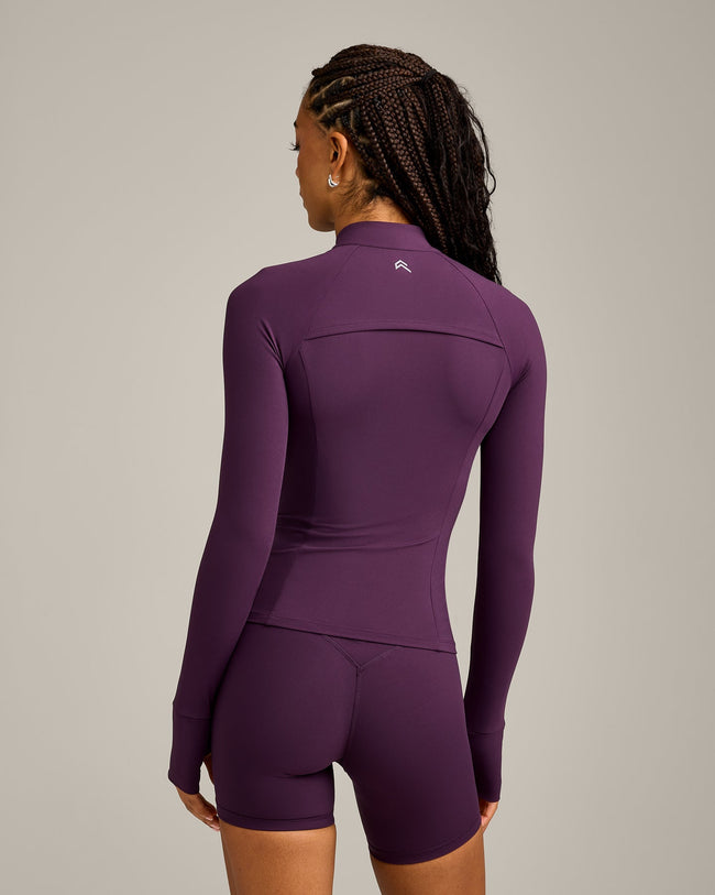 UnifiedMove Pocket Jacket with Reflective Logo | Blackberry Purple