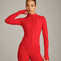 UnifiedMove™ Jacket with Reflective Logo | Muscle Mommy Red