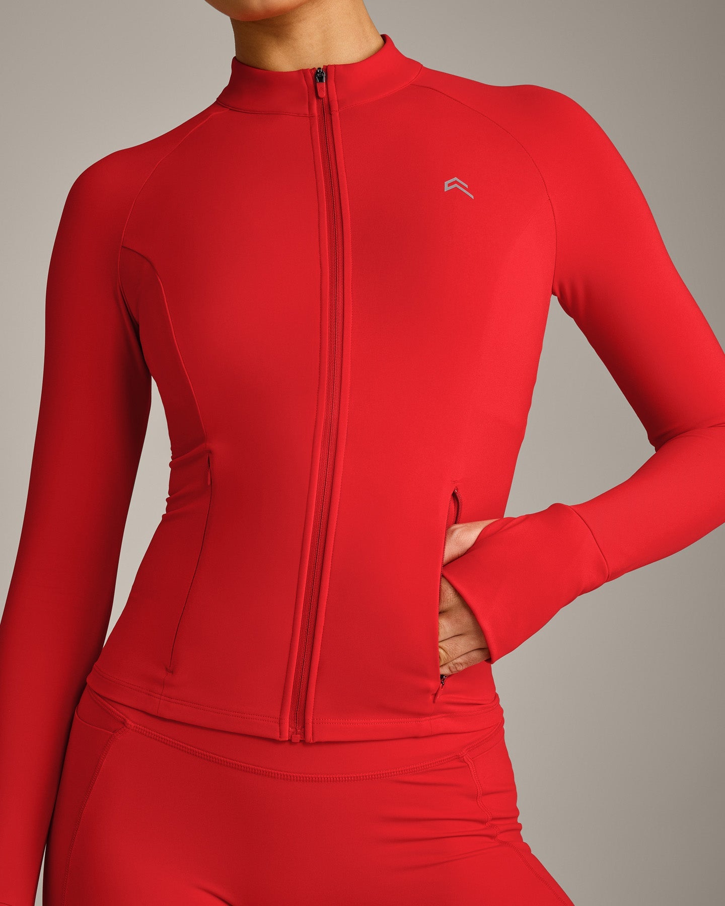 UnifiedMove™ Jacket with Reflective Logo | Muscle Mommy Red