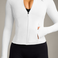 UnifiedMove Pocket Jacket with Reflective Logo | White