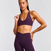 UnifiedMove™ Micro Bralette with Reflective Logo | Blackberry Purple