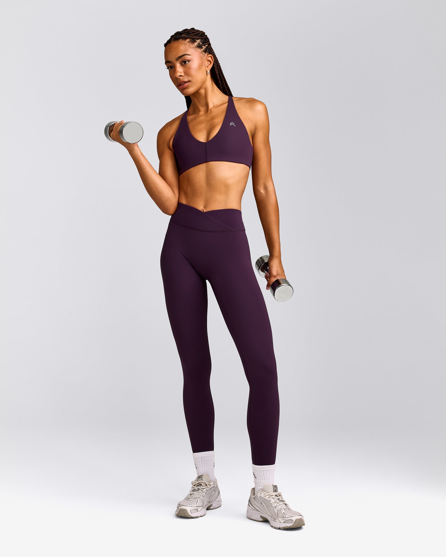 UnifiedMove™ Micro Bralette with Reflective Logo | Blackberry Purple