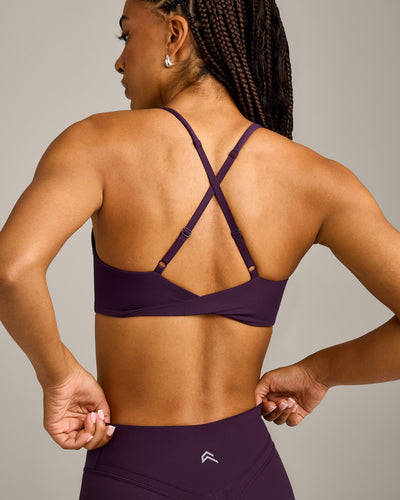 UnifiedMove Micro Bralette with Reflective Logo | Blackberry Purple