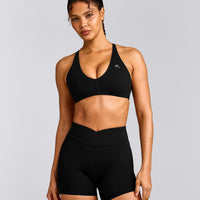 UnifiedMove™ Micro Bralette with Reflective Logo | Black