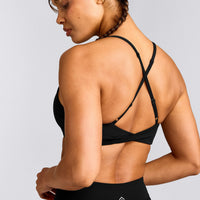 UnifiedMove™ Micro Bralette with Reflective Logo | Black
