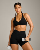 UnifiedMove Micro Bralette with Reflective Logo | Black