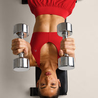 UnifiedMove™ Micro Bralette with Reflective Logo | Muscle Mommy Red