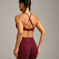 UnifiedMove Micro Bralette with Reflective Logo | Rosewood