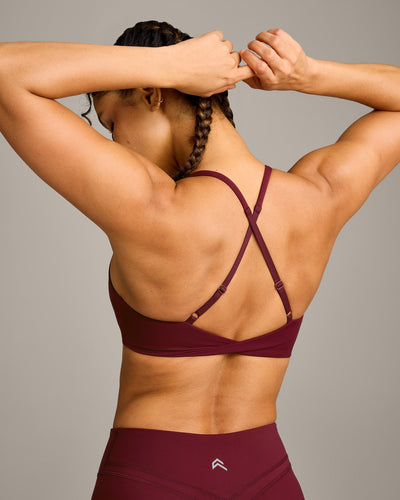 UnifiedMove Micro Bralette with Reflective Logo | Rosewood