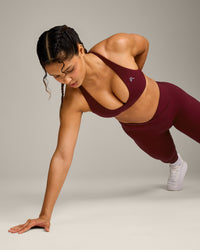 UnifiedMove Micro Bralette with Reflective Logo | Rosewood