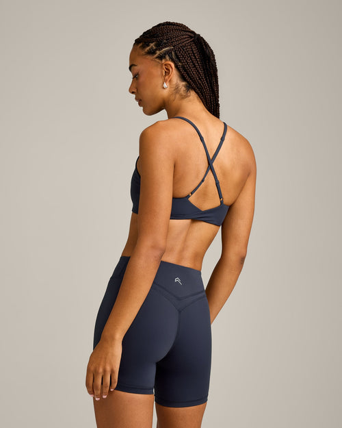 UnifiedMove Micro Bralette with Reflective Logo | True Blue