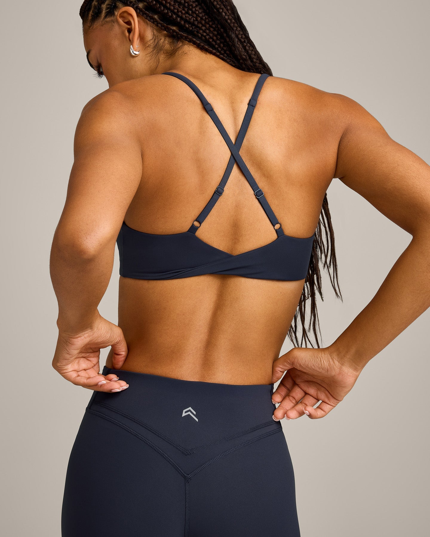 UnifiedMove Micro Bralette with Reflective Logo | True Blue