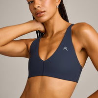 UnifiedMove Micro Bralette with Reflective Logo | True Blue
