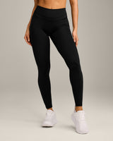 UnifiedMove High Waisted Pocket Leggings with Reflective Logo | Black