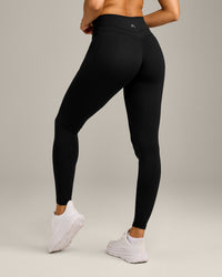 UnifiedMove High Waisted Pocket Leggings with Reflective Logo | Black