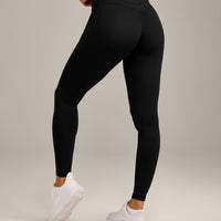 UnifiedMove High Waisted Pocket Leggings with Reflective Logo | Black