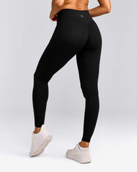 UnifiedMove™ High Waisted Pocket Leggings with Reflective Logo | Black