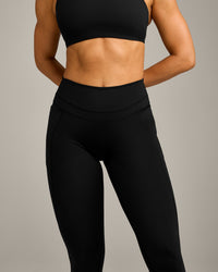 UnifiedMove High Waisted Pocket Leggings with Reflective Logo | Black
