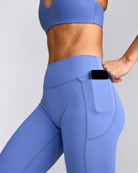 UnifiedMove™ Pocket Leggings with Bonding with Reflective Logo | Glaucous Blue