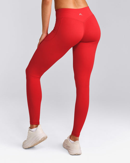 UnifiedMove™ Pocket Leggings with Bonding | Muscle Mommy Red