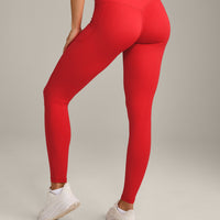 UnifiedMove™ Pocket Leggings with Bonding with Reflective Logo | Muscle Mommy Red