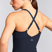 UnifiedMove™ V Neck Cross Back Tank Top with Reflective Logo | True Blue