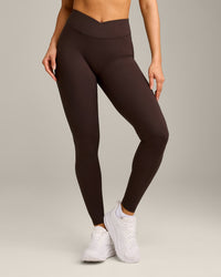 UnifiedMove Wrap Leggings with Reflective Logo | 70% Cocoa