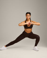 UnifiedMove Wrap Leggings with Reflective Logo | 70% Cocoa