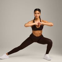 UnifiedMove Wrap Leggings with Reflective Logo | 70% Cocoa