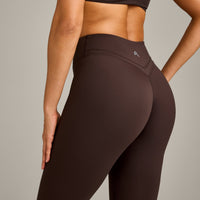 UnifiedMove Wrap Leggings with Reflective Logo | 70% Cocoa