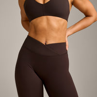 UnifiedMove Wrap Leggings with Reflective Logo | 70% Cocoa