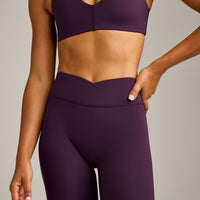 UnifiedMove Wrap Leggings with Reflective Logo | Blackberry Purple