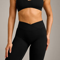 UnifiedMove Wrap Leggings with Reflective Logo | Black