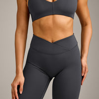 UnifiedMove Wrap Leggings with Reflective Logo | Coal