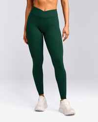 UnifiedMove™ Wrap Leggings with Reflective Logo | Racing Green