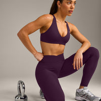 UnifiedMove™ Wrap Leggings with Reflective Logo | Blackberry Purple