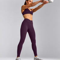 UnifiedMove™ Wrap Leggings with Reflective Logo | Blackberry Purple