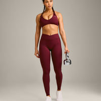 UnifiedMove Wrap Leggings with Reflective Logo | Rosewood