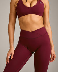 UnifiedMove Wrap Leggings with Reflective Logo | Rosewood