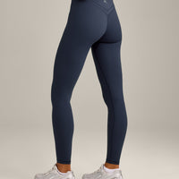 UnifiedMove Wrap Leggings with Reflective Logo | True Blue