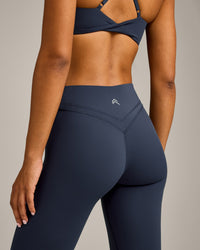 UnifiedMove Wrap Leggings with Reflective Logo | True Blue