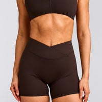 UnifiedMove™ Wrap Shorts 6" with Reflective Logo | 70% Cocoa