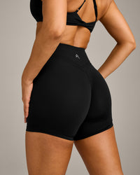 UnifiedMove Wrap Shorts 6" with Reflective Logo | Black