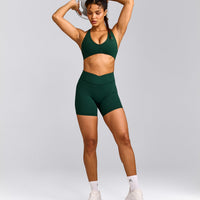 UnifiedMove™ Wrap Shorts 6" with Reflective Logo | Racing Green