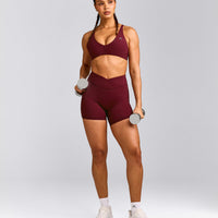 UnifiedMove™ Wrap Shorts 6" with Reflective Logo | Rosewood