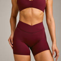 UnifiedMove Wrap Shorts 6" with Reflective Logo | Rosewood