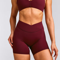 UnifiedMove™ Wrap Shorts 6" with Reflective Logo | Rosewood